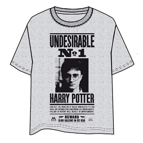 Camiseta Gris Harry Potter Undesirable