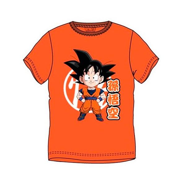 Camiseta Nio Naranja Goku Pequeo