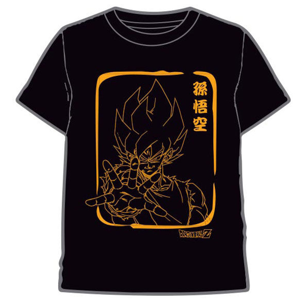 Camiseta de Nio Negra Silueta Goku