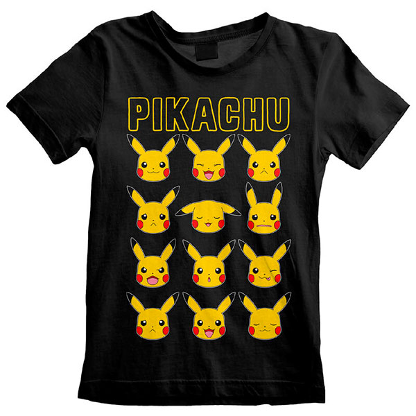 Camiseta de Nio Pokmon Caras Pikachu