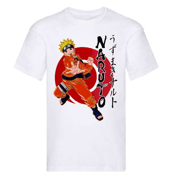 Camiseta de Nio Uzumaki Emblema Blanca